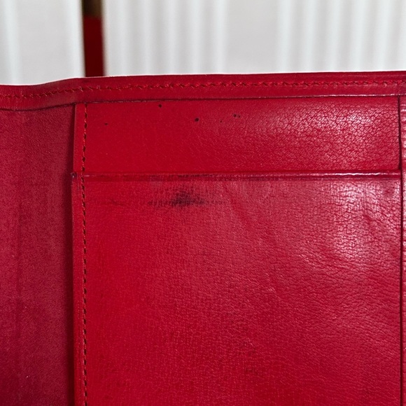 Vintage Coach Red Leather Combination Wallet Checkbook *Rare* Item - Picture 8 of 15